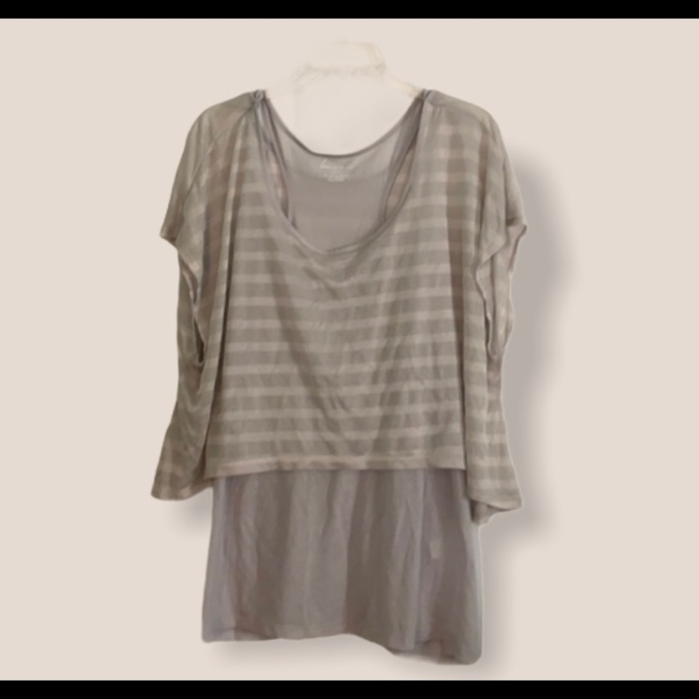 Lane Bryant Gray Racer Back Top Size 22/24